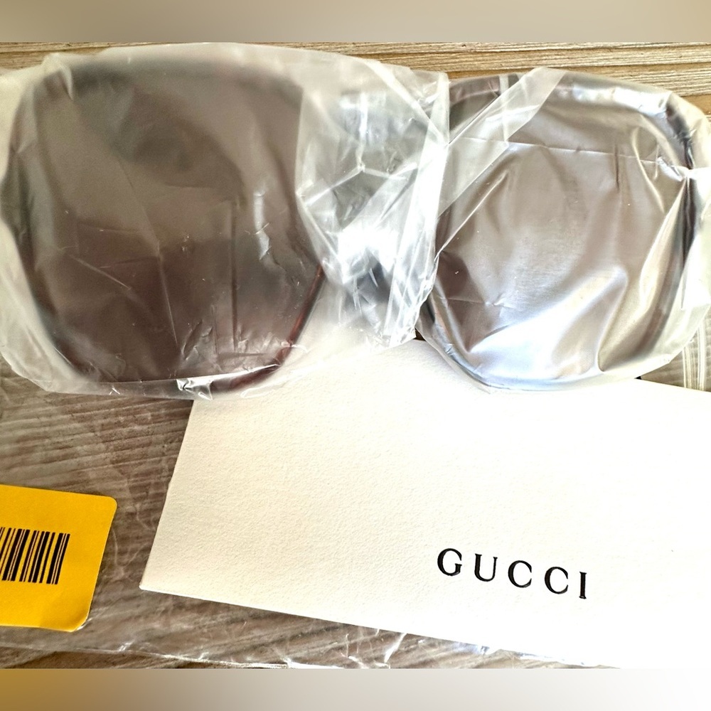 GUCCI 60MM OVERSIZE SUNGLASSES NWT $550 —ICONIC TORTOISE STATEMENT LUXE SHADES - Picture 7 of 13